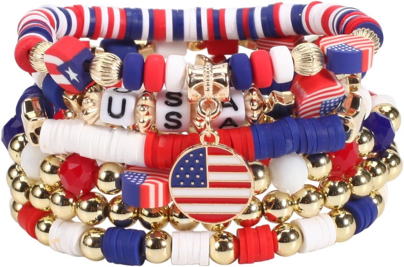 Lonext Halloween Bracelets Stackable Heishi Beaded Stretch Bracelets - Image 1